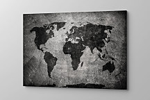 Obraz Mapa sveta čiernobiela 1387